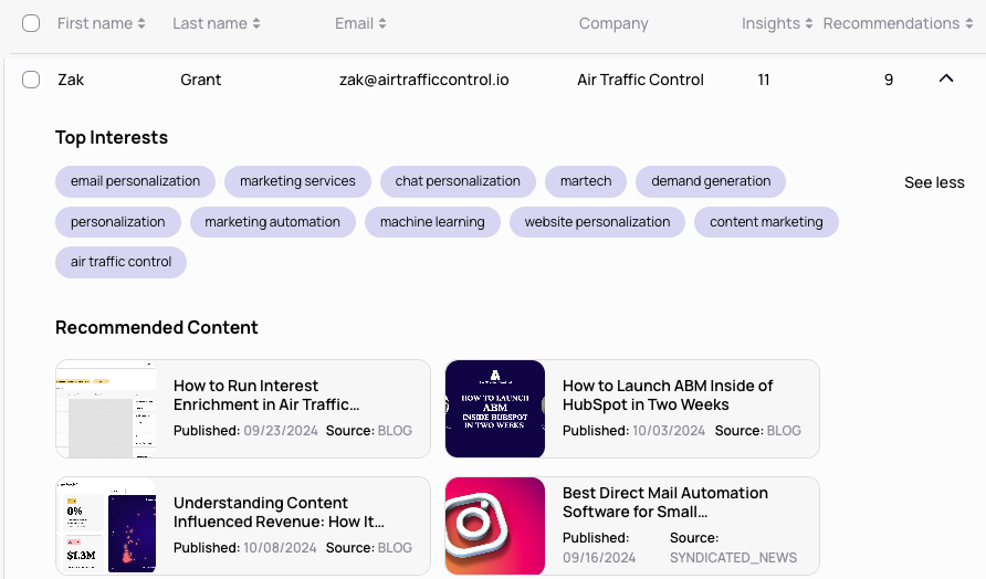HubSpot To Air Traffic Control